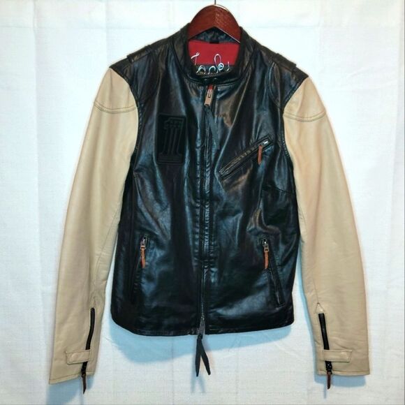 Harley Davidson Pushrod Colorblock Geniune Leather Jacket Coat Size Medium - Picture 1 of 12